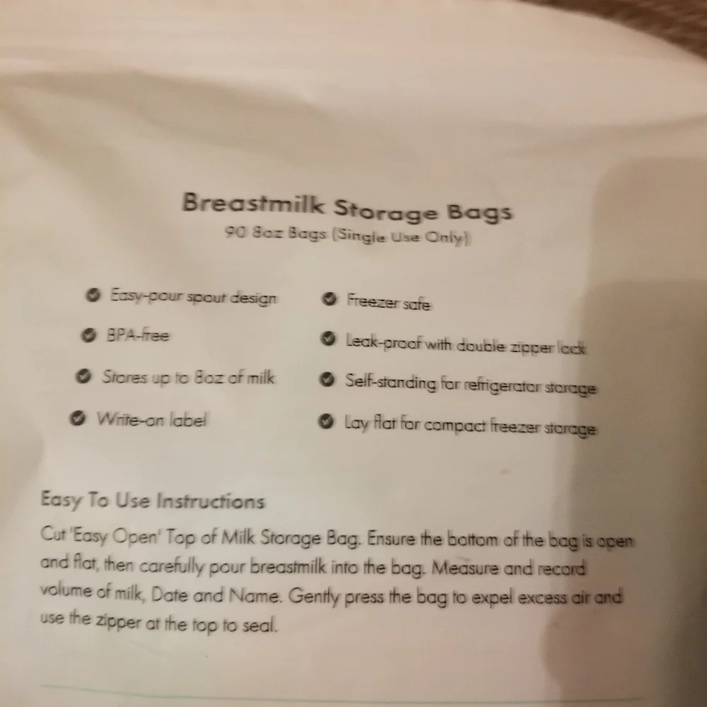 NEW Breastmilk storage bags 90ct.